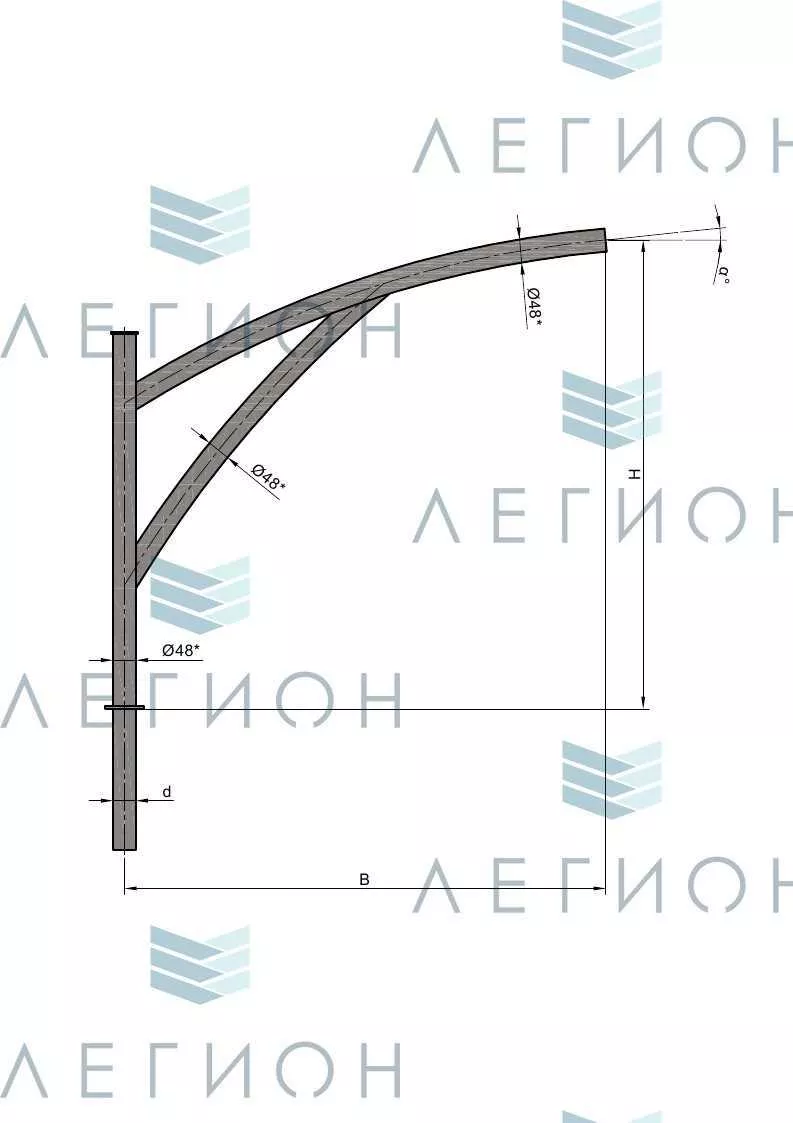 К70-1,0-1,5-1-1 кронштейн однорожковый